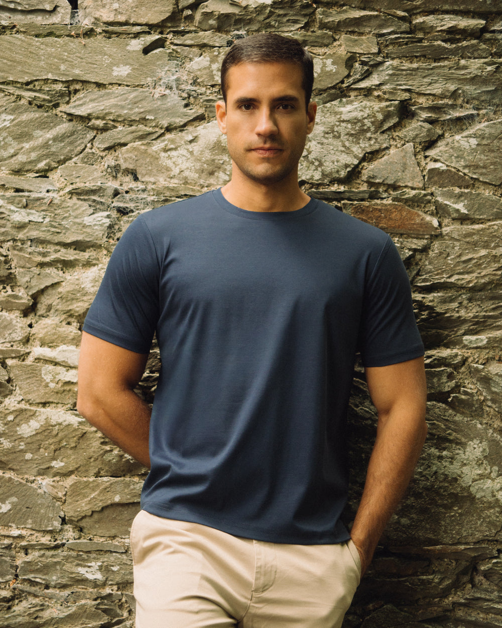 Pima Cotton T-Shirt — Navy