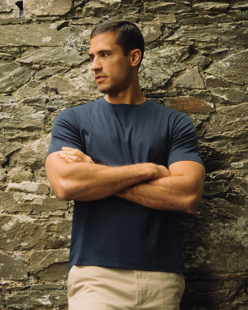 Pima Cotton T-Shirt — Navy